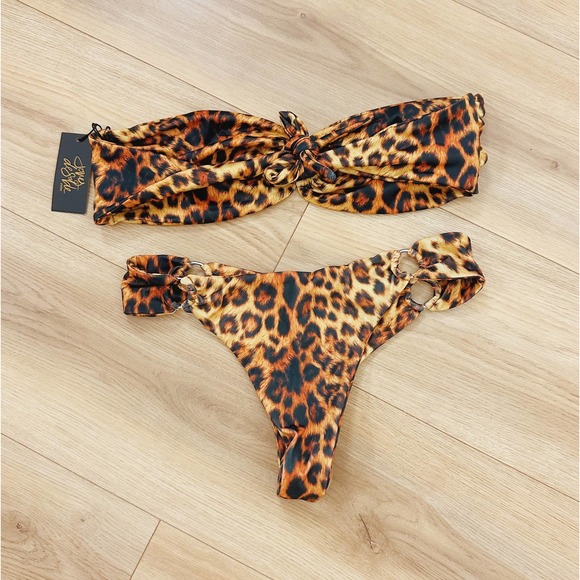 NWT Joues De Sable Hanna Leopard Print Bikini Size XL - Picture 3 of 5